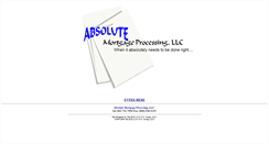 Desktop Screenshot of absoluteprocessing.com